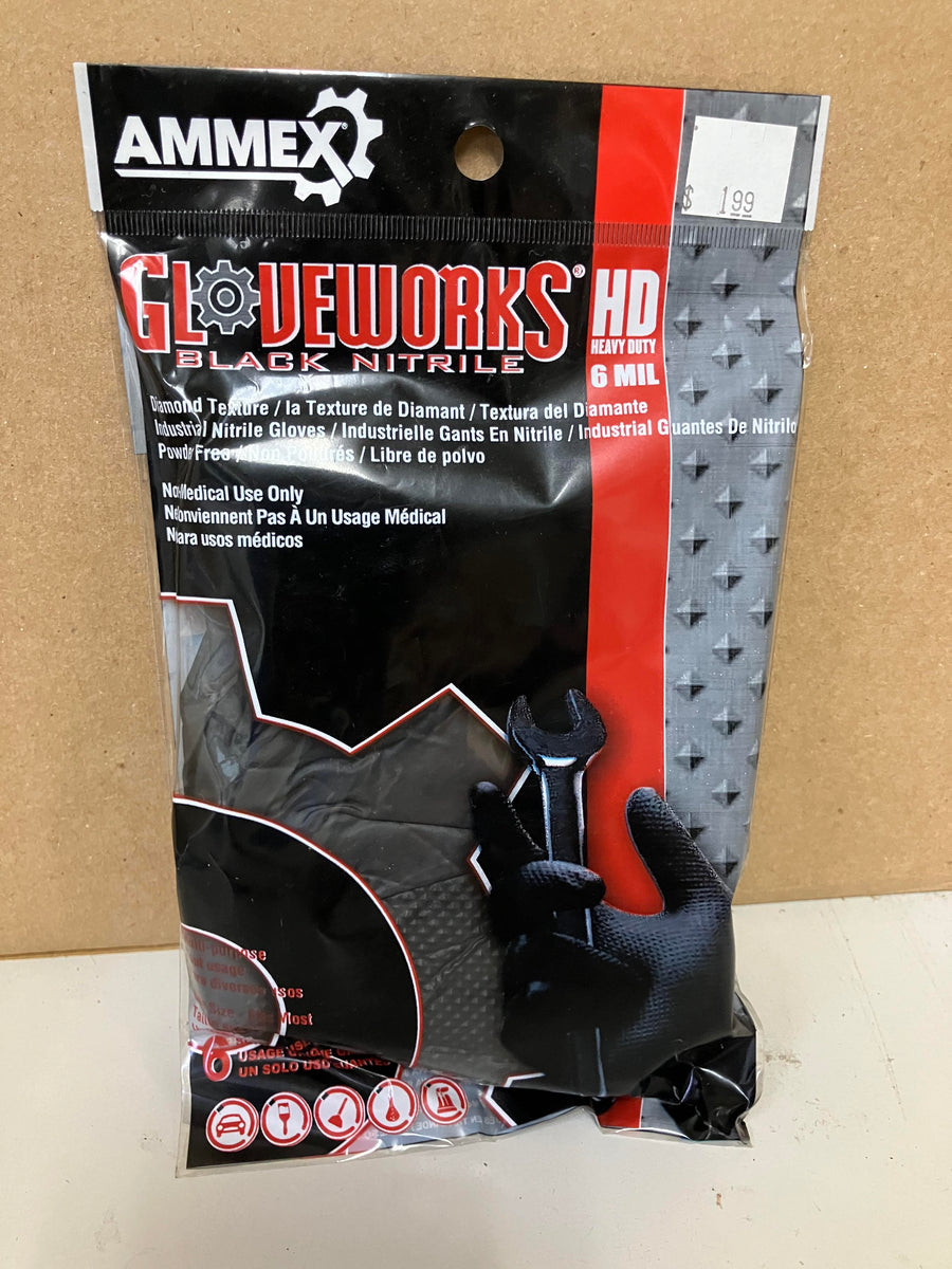 AMMEX GLOVEWORKS SINGLE USE GLOVES – BRISTOL AUTOMOTIVE PARTS