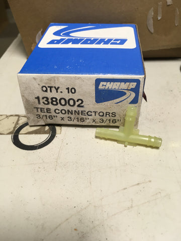 CHAMP 138002 TEE CONNECTORS 10 PACK