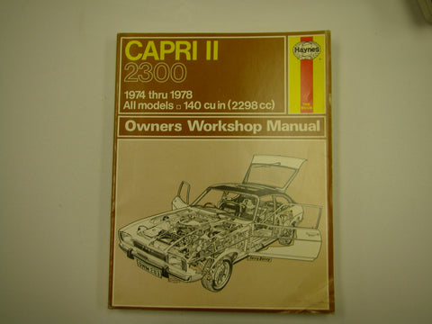 HAYNES MANUAL BOOK 283 CAPRI II 2300 1974-1978