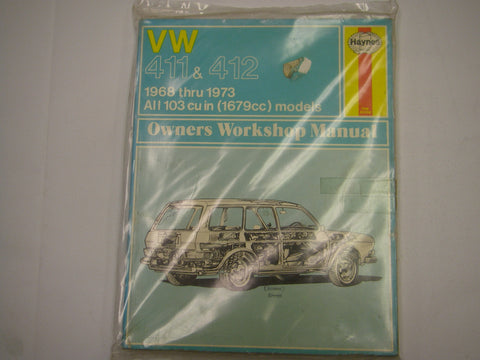 HAYNES MANUAL BOOK 091 VW 411 &412 1968-1973