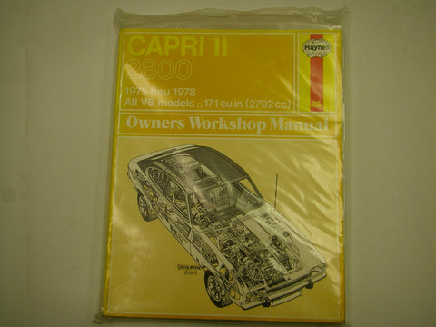 HAYNES MANUAL BOOK 375 CAPRI II 2800 1975-1978