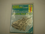 HAYNES MANUAL BOOK 610 DODGE COLT & PLYMOUTH CHAMP 1978-1987