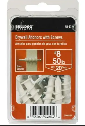 2008151 BULLDOG 20PK WALL ANCHORS