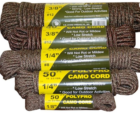 TOLSEN 98443 1/8X50FT CAMO CORD