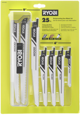 TOLSEN 22757 RYOBI 25PC RECIP BLADE