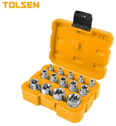 TOLSEN 15514 14PC E TORQ SOCKET SET