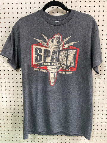 2X GRAY SPARK YOUR PASSION T-SHIRT